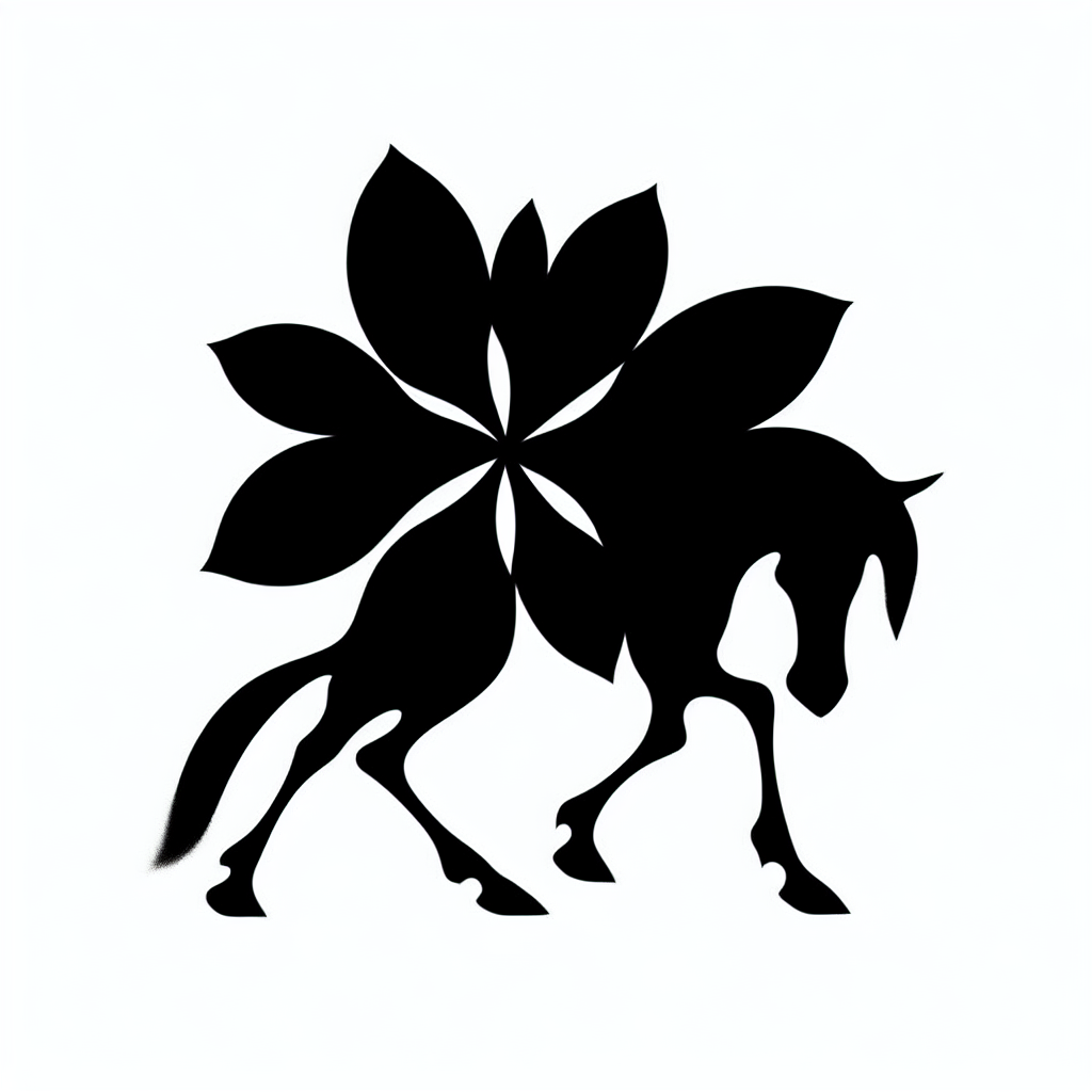 Wildlife From Flowers Vector Silhouette | Digital Download SVG