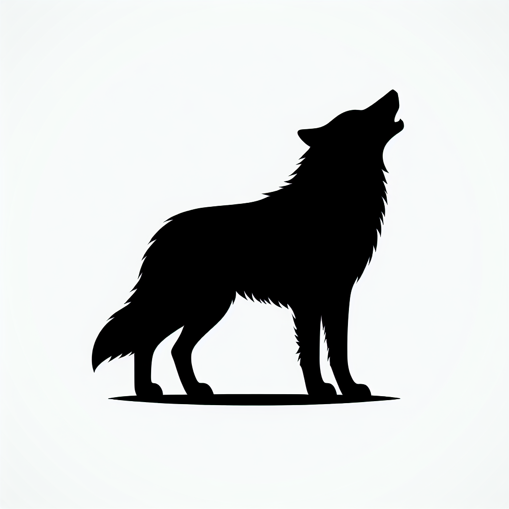 Wildlife Wolf Vector Silhouette | Digital Download SVG