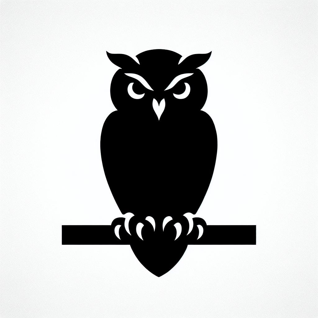 Owl Wildlife Vector Silhouette | Digital Download SVG
