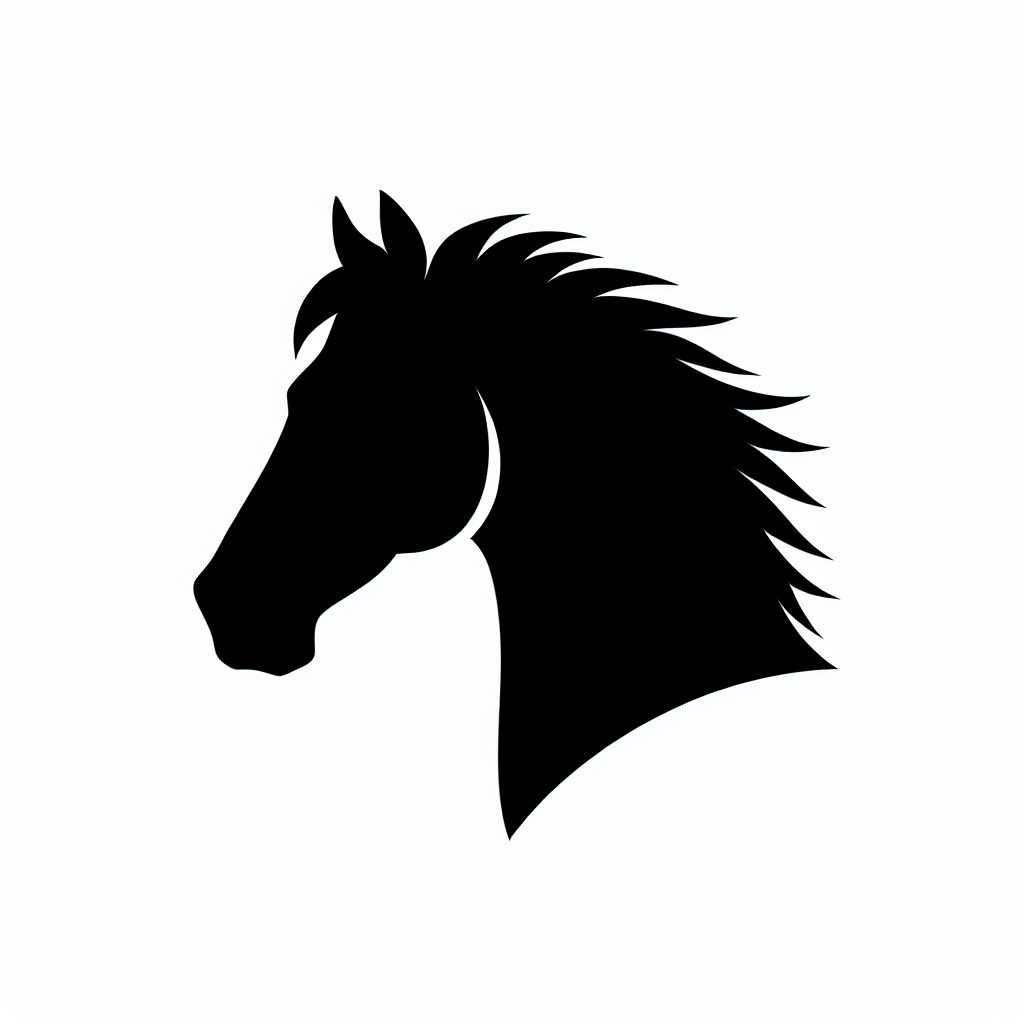 Horse Head Vector Silhouette | Digital Download SVG