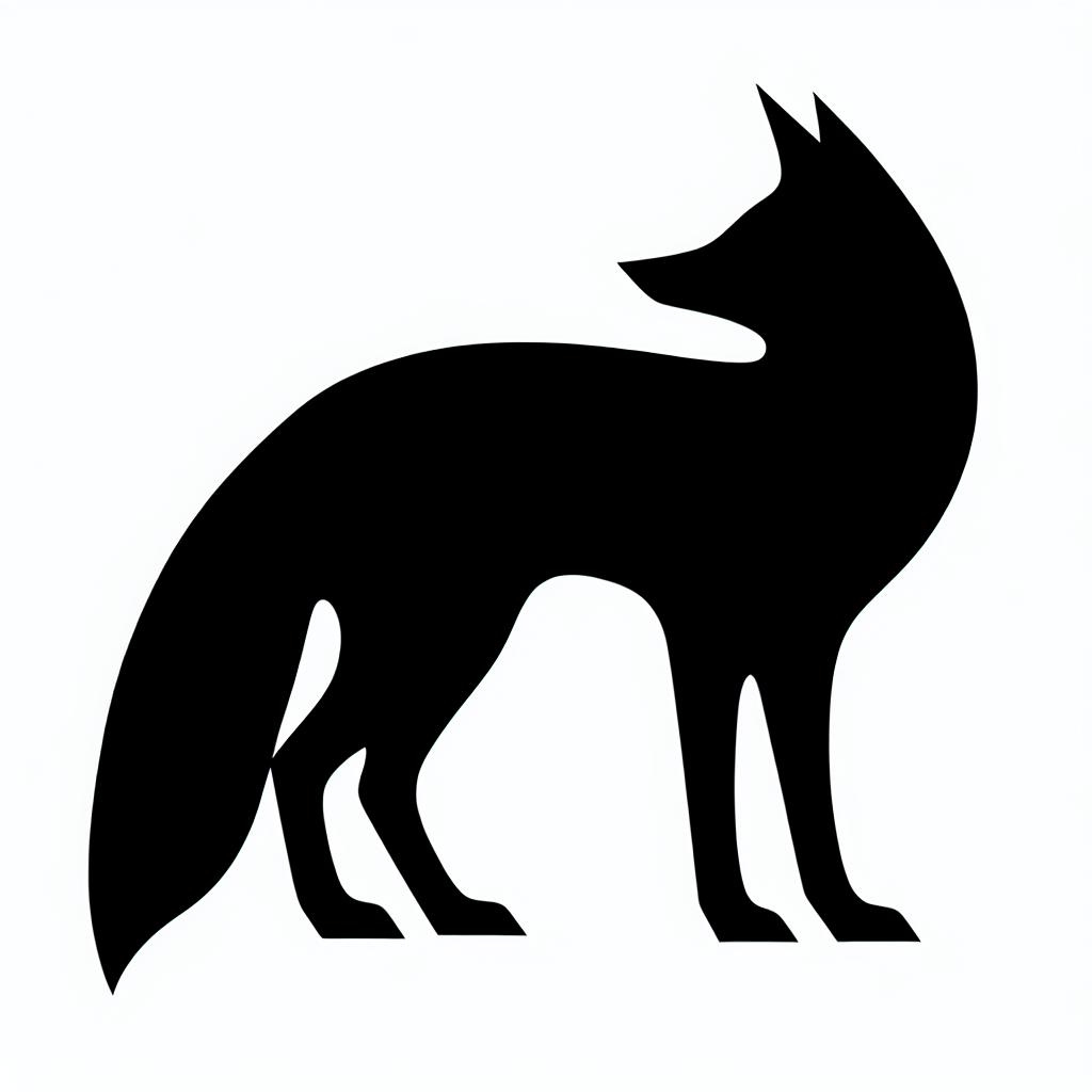 Wildlife Fox Vector Silhouette | Digital Download SVG