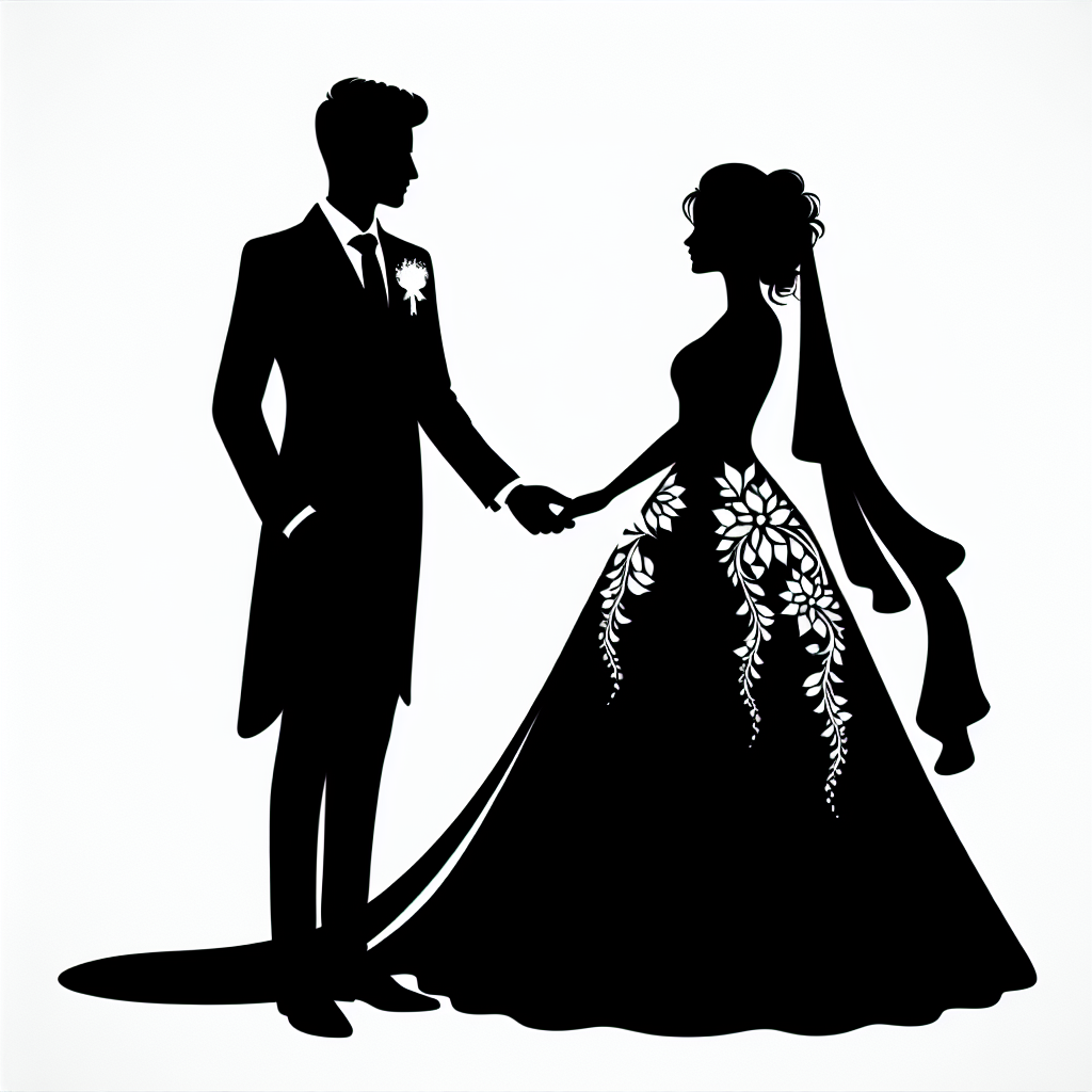 Wedding Vector Silhouette | Digital Download SVG