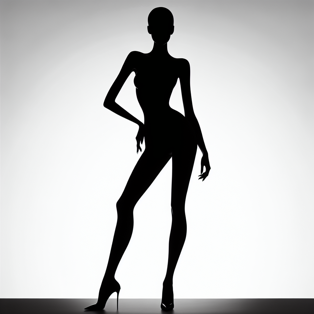 Supermodel Vector Silhouette | Digital Download SVG