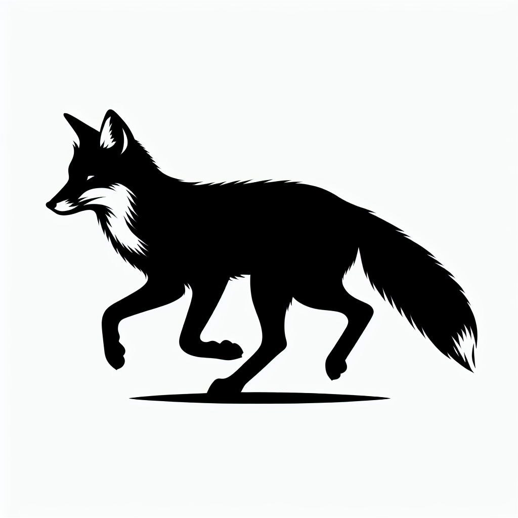 Wildlife Fox Vector Silhouette | Digital Download SVG