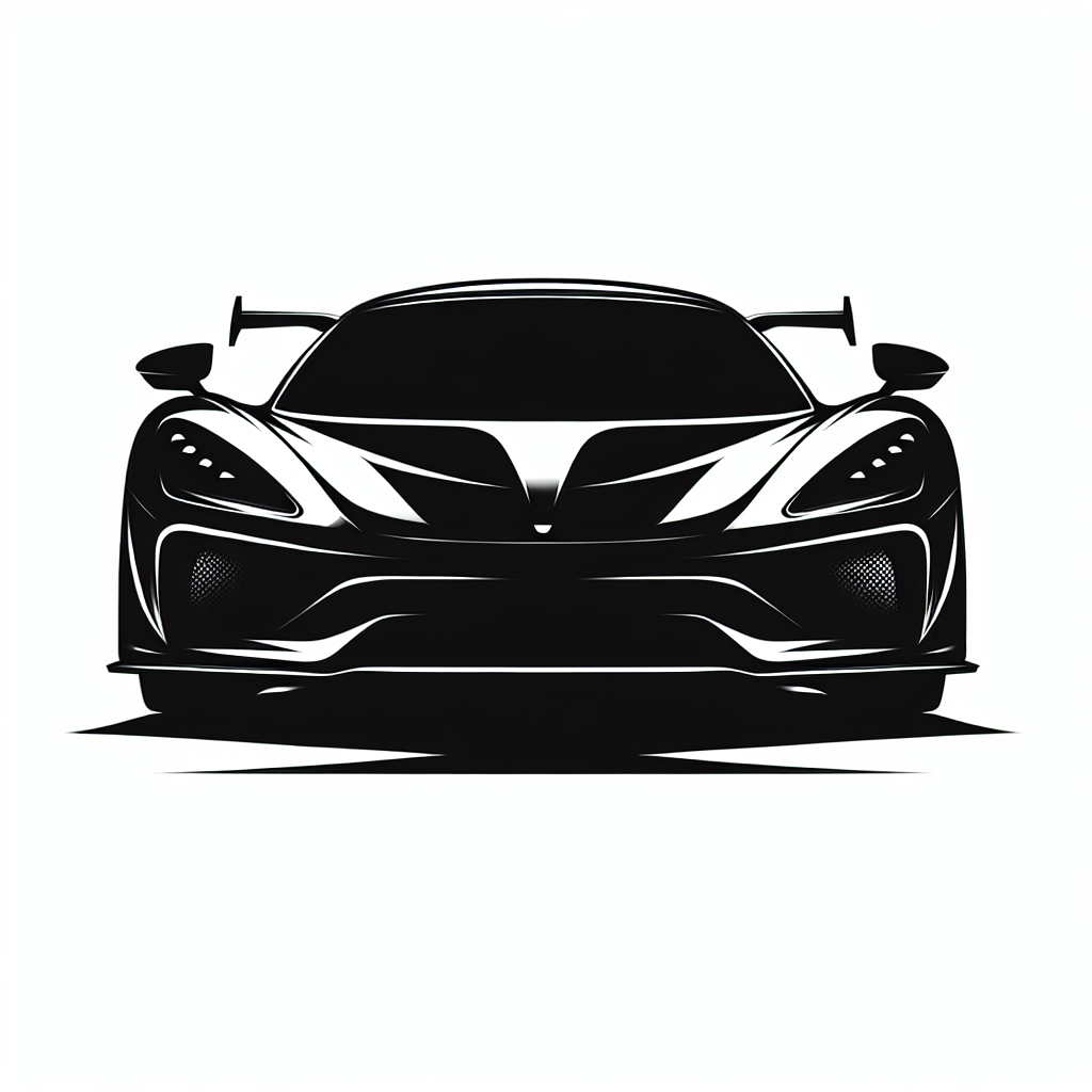 Supercar Silhouette Vector Silhouette | Digital Download SVG