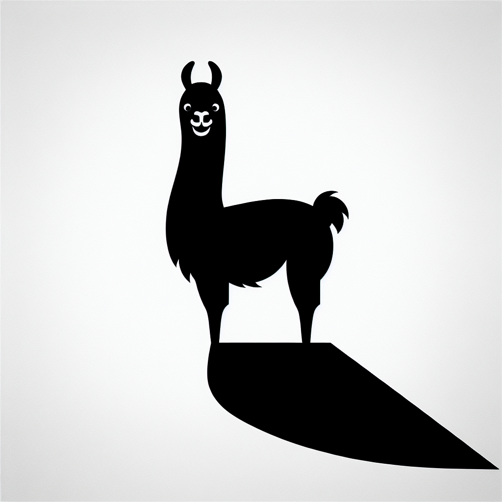 Funny Llama Vector Silhouette | Digital Download SVG